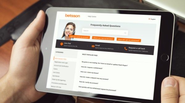 betsson casino customer support