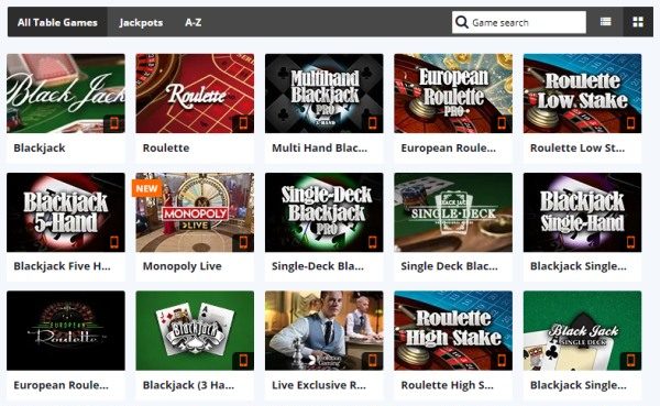 betsson casino table games