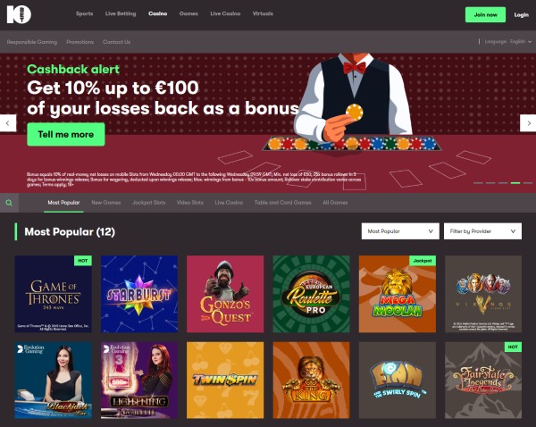 10bet casino website