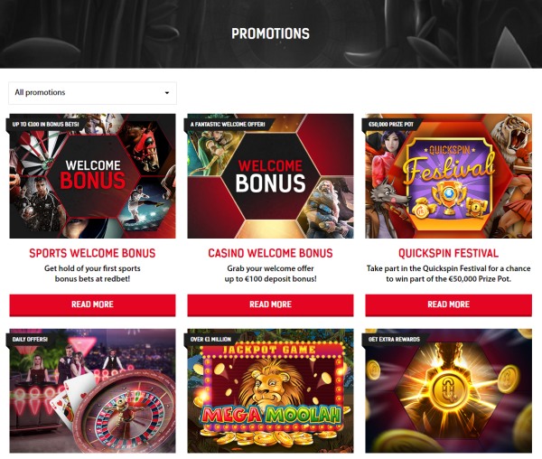 redbet casino promotions