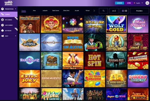 wild jackpots casino games