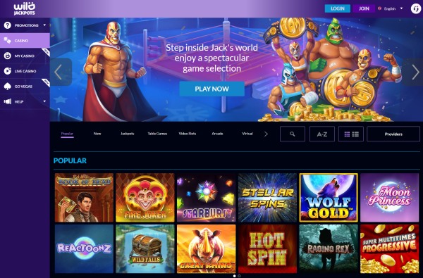 wild jackpots casino website